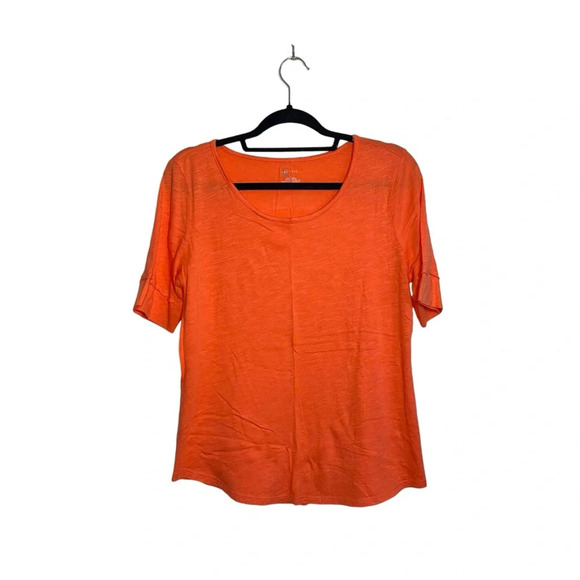 Cato Peach Pink 3/4 Sleeve Crew Neck Basic Tee Medium Women’s - Picture 9 of 9